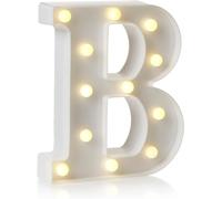 Lampe décorative LED en forme de lettres et chiffres de l'alphabet de la marque anso pour la maison, fête d'anniversaire, événement, éclairage de nuit 22 cm (B)