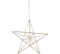 Lampe décorative LED en forme d'étoile de Noël, lampe de salle à manger, en laiton et acier, 36 cm
