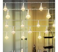 Lampe Décorative Leuchtkette Guirlande Cristaux Batterie 50x LED Décoration Noel