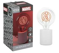 Paladone Lampe néon LED décorative Marvel Avengers - Ampoule en verre E27, cadeau de collection sous licence officielle Superhero, lumière amusante pour chambres et maisons
