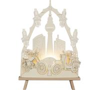 Lampe Décorative Pointe Moped Électrique Éclairée + Ampoule LED 37,5x44x6cm