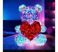 Lampe Décorative pour Chambre D'Enfant LED Kristalloptik Ours Cœur Rouge Clair