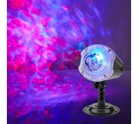 Lampe décorative | Projecteur LED et Laser | LED colorées et Laser vert | Intérieur ou extérieur | Télécommande