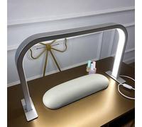 Lampe demi-lune grand format 45 W pour prothésistes ongulaires - Lampe de manucure LED dimmable, 3 modes de couleur - Lampe de bureau pour Nail Art tatouage sourcils soins esthétiques(White)