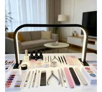 Lampe demi-lune grand format 45 W pour prothésistes ongulaires - Lampe de manucure LED dimmable, 3 modes de couleur - Lampe de bureau pour Nail Art tatouage sourcils soins esthétiques(Black)