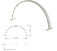 Lampe demi-lune personnalisée, intensité lumineuse variable, style moderne, abat-jour orienté vers le bas, W 55CM Pas de strass