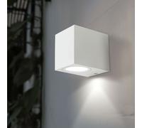 Applique Murale Cubo G10 Simple Émission Extérieure IP65 Aluminium Blanc
