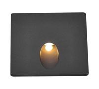 Lampe d'escalier Rabalux, LED 3W, blanc chaud, noir, Boven, 65x60