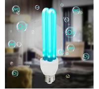 Lampe désinfectante UV - KCVV - E27 25W - Stérilisation UVC 254 nm - Angle d'éclairage 360° - Tube de quartz