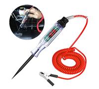 Lampe d'essai de circuit de voiture - Stylo de test : testeur de tension numérique LCD 3-24 V - Testeur de continuité de voiture avec fil à ressort - Pince crocodile pour circuits, fusibles,
