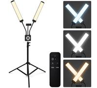 Lampe d'esthéticienne avec trépied et support de téléphone, lampe de sol, lampe de cils pour extensions de cils, interrupteur tactile pour maquillage, tatouage, photographie, selfie, enregistrement