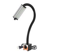 Lampe D'établi Magnétique Avec Tube À Col De Cygne Flexible,Conception Étanche,100 Lm/W,Base Magnétique Solide,Adaptée Aux Tours,Perceuses,Soudage,Tension Universelle 110 V-220 V(8w)