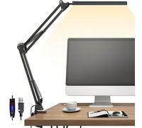 Lampe D'établi Professionnelle Led, 1100lm De Sortie, Design À Porte-à-faux En Métal, Antichoc, Convient Aux Environnements De Travail Complexes, Bras Réglable S'étendant Jusqu'à 70cm, Pliable Jusqu'à