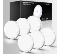 Lampe Detecteur De Mouvement Interieur,6 Pièces Veilleuse Detecteur De Mouvement Pile Lampe Led Escalier,Lumiere Rechargeable Pour Chambre,Cuisine,Armoire,Murale
