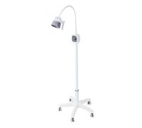Lampe d'examen chirurgical LED 12 W - Lampe d'examen médical - Lampe de sol rotative à 360° - Éclairage dentaire et oral - Hauteur réglable - Blanc