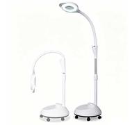 Lampe d'Examen Chirurgicale Mobile, Lampe Chirurgicale Flexible À Col de Cygne avec Loupe 8X, Luminosité Réglable en Hauteur pour Consultation Externe