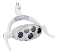 Lampe D'examen Dentaire, Éclairage Chirurgical LED avec 5 Perles Lampe, Éclairage : 8 000-32 000 Lux/température Couleur : 3 700-5 500 K/Distance Spot : 700 Mm, pour Soins Dentaires (26 Mm, 22 Mm)