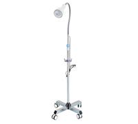 Lampe D'examen Médical à LED, Lampe D'examen Chirurgical avec Base Mobile, Lampe D'examen Gynécologique 28W, Hauteur et Angle Réglables, pour Ambulatoire, Stomatologie