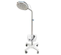Lampe D'examen Médical LED avec Panier de Rangement, Éclairage Chirurgical Sans Ombre Réglable avec Roulettes Universelles, pour la Chirurgie et la Gynécologie