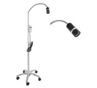 Lampe d'examen médicale à LED, 12 W, tête et Flexible en Aluminium, intensité Variable, avec roulettes, pour Consultation Externe en Clinique
