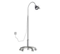 Lampe d'examen médicale à LED, 5 W, avec Base Mobile et roulettes, pour examens dentaires, col de Cygne, pour Chirurgie et consultations externes.