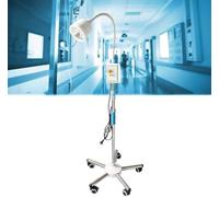 Lampe d'examen mobile à LED, rotation à 360°, hauteur réglable, col de cygne, support sur pied, roue universelle réglable