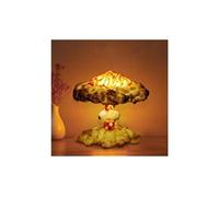 Lampe d'explosion de nuage champignon 3d décoration volcanique led table art déco - jaune