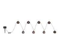 Lampe d'extérieur à LED Chaîne de lumière Lampe de jardin Effet de feu Noir L 410 cm