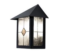 Lampe d'extérieur Applique murale Lampe de jardin Lampe d'extérieur Applique de maison Garage, verre technique Tiffany , 1x douille E27, hxlxp 32,5x24x16 cm