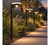 Lampe D'Extérieur Applique Solaire LED Lampe De Jardin Up Down Noire Terrasse 4x