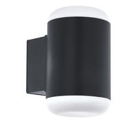 Lampe d'extérieur applique UP DOWN applique de maison de jardin applique inox, noir blanc, 1x E27, H 18,5 cm