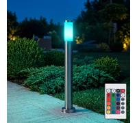 Lampe d'allée Lampe d'extérieur à intensité variable avec télécommande LED Lampe de jardin Lampe d'extérieur en acier inoxydable, changement de couleur RGB, 8,5W 806lm blanc chaud, DxH 7,6x80 cm