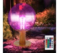 Lampe D'Extérieur Borne Lumineuse Lampadaire Dimmable RGB LED Télécommande