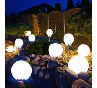 Lampe D'Extérieur Boule Solaire LED Luminaires de Jardin Pointe Balcon 10er Set
