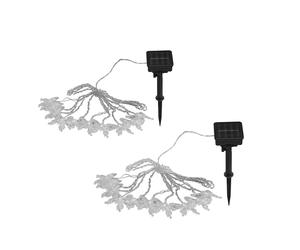 Lampe d'extérieur Chaîne lumineuse solaire Décoration de jardin Lampe d'extérieur, RGB LED changement de couleur, 20x papillon LED, L 470 cm