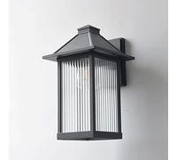 Lampe d'extérieur étanche avec Abat-Jour en Verre rayé, éclairage de Patio Moderne et Simple pour entrée, Grande Taille (Une Couleur, L)