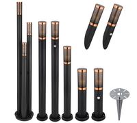 Lampe d'extérieur, fumée, applique murale, cuivre, lampadaire, détecteur de mouvement, noir, piquet de sol universel, contrôle par application, dimmable, Smart RGB LED 10W 806Lm 2700-6400K