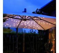 Guirlande lumineuse LED d'extérieur, lampe de jardin, chaîne lumineuse de fête, plastique transparent, 120x 198lm 2700K blanc chaud, IP44, L 100 cm
