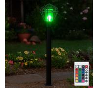 Lampe D'Extérieur Lampadaire à Pied Dimmable Télécommande LED Itinéraires Inox