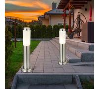 Lampe D'Extérieur Lampadaire à Pied Luminaires de Jardin Intempéries Inox 2er