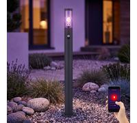 Lampe D'Extérieur Lampadaire Détecteur de Mouvement Smart LED Jardin Dimmable