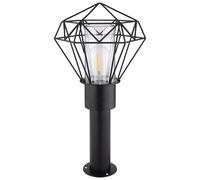 Lampe d'extérieur, lampadaire, lampe de chemin, lampe de terrasse, lampe de jardin, acier inoxydable, métal noir, contrôle par application dimmable CCT, Smart RGB LED 8,5W 806Lm, L 22,5 cm