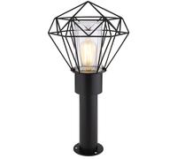 Lampe d'extérieur, lampadaire, lampe de chemin, lampe de terrasse, lampe de jardin, métal noir en acier inoxydable, résistant aux éclaboussures, L 22,5 cm