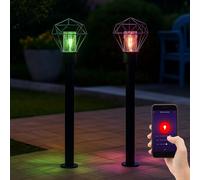 Lampe D'Extérieur Lampe De Chemin Dimmable Smart LED Google Alexa Ensemble De 2