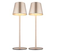 Lampe d'extérieur Lampe de table Batterie Touchdimmer Rehausse bouteille CCT, champagne, USB-C, LED 3W 200Lm blanc chaud/froid, 2er Set