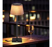Lampe de table extérieure lampe de table blanche noire LED Touchdimmer batterie dimmable lampe de jardin USB, blanc chaud/blanc froid, DxH 13,1x38 cm