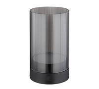 Lampe d'extérieur lampe de table lampe de jardin LED verre fumé variateur tactile lampe à pile H 14 cm