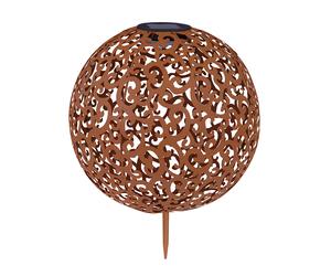 Lampe d'extérieur, lampe solaire, lampe solaire, lampe de jardin, lampe à brancher, lampe de chemin, piquet de sol à batterie IP44, boule orientale, 1x LED blanc chaud, DxH 28,5x40cm