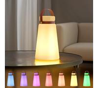 Lampe d'extérieur LED avec télécommande, lampe de table portable pour l'extérieur, avec 8 couleurs, rechargeable par USB, batterie étanche, pour jardin, extérieur, chambre à coucher, bar, camping