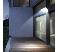 Lampe d'extérieur LED verre 1x LED á 135W avec IP65 aluminium noir moulé sous pression transparent